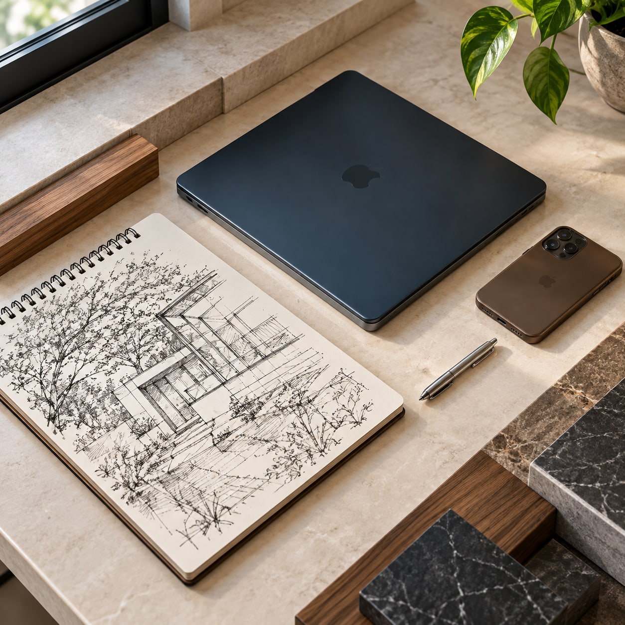 Design — Detailed drawings, joinery, lighting and services — resolved to the millimetre for site.